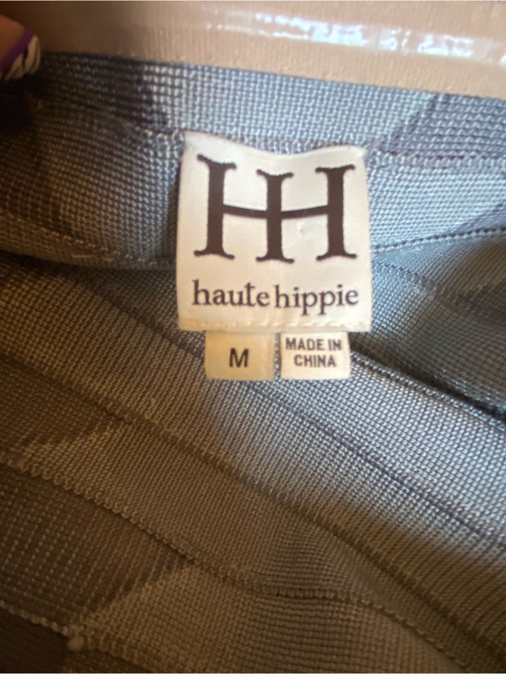 Haute Hippie Geo-Stripe Skirt in Light Gray & Charcoal - Picture 4 of 6